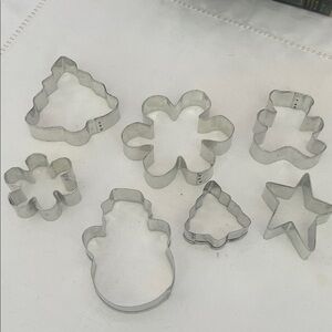 Silver Cookie Cutter Set of 7